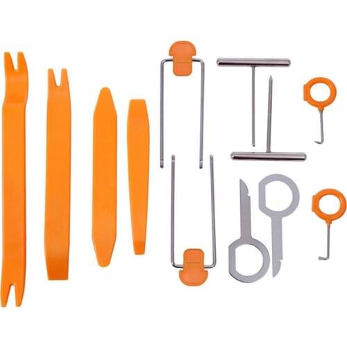 12pcs/set Removal Tool repair kit Auto car repair kit Pry Screw Cap Panel Repair Kit Set Radio Door Trim Dash Remover Tools