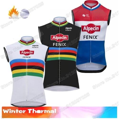 2021 Alpecin Fenix Team Vest Cycling Jersey Short Sleeve Winter Cycling Clothing Road Bike Shirt Bicycle Tops MTB Wear Uniform