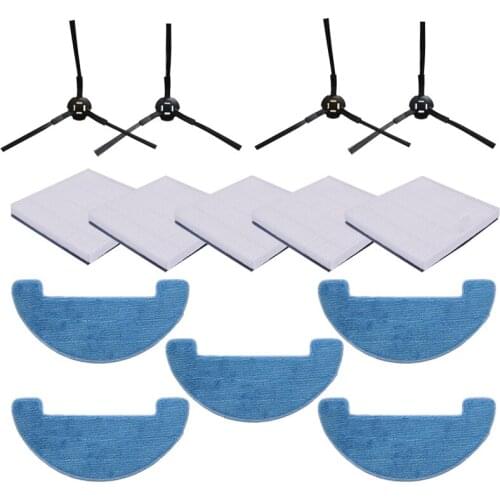 Side brush *4+HEPA*5 filter+Mop*5 for ilife V8S V80 X800 robot vacuum cleaner parts replacement