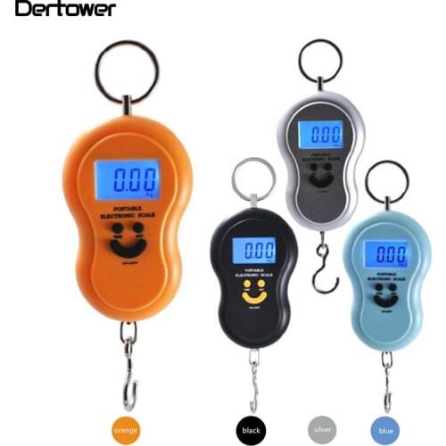 Digital Handheld Electronic Scale 50Kgx10g Hanging Gourd Shape Pocket Luggage LCD Backlight Fishing Luggage Travel