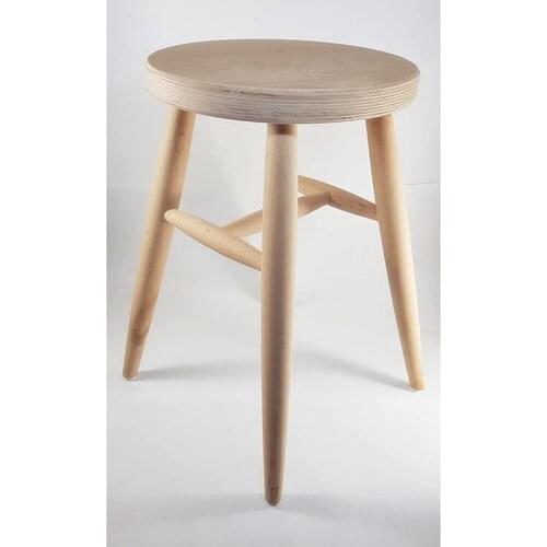 Bade Wooden Children Adult Round Stool Height 45 Seating Diameter 28 Thickness 3 cm Free Fast Shipping From Turkey