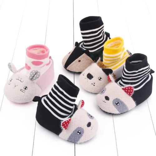 Baby Socks Floor Non-slip Cotton Baby Shoes warm Spring Autumn Infant First Walkers Baby Crib Shoes Indoor Shoes Cute Boots