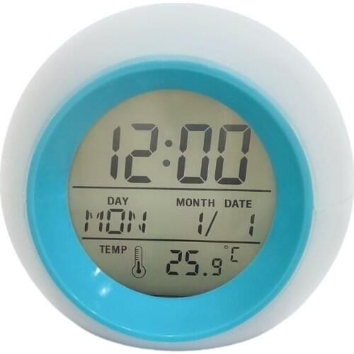 Kids Alarm Clock, 7 Color Changing Night Light,Moon Stars Projector Alarm Clock, G32A