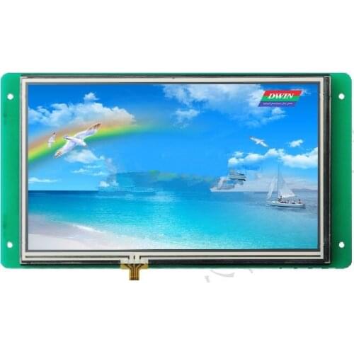 DMT80480S070_06W 7 inch reliable industrial serial screen screen control interface instead