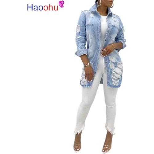 HAOOHU Womens Denim Jackets