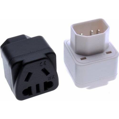 IEC320-C14 Chinese AU EU US 2 Pin Universal Power Adaptor Plug PDU/UPS Server AC Power Adapter Plug Socket Converter