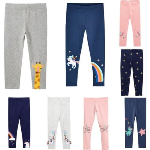 2021 New Autumn Winter Keep Warm Pants For Baby Girl Elasticity Cotton Cute Style Leggings For Children 3-7 Yrs Cartoon Leggings