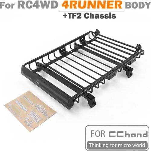 Metal luggage Plate+Rail /Roof Rack+Rail for RC4WD TF2 4RUNNER