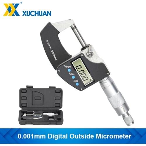 Micrometer Digital Caliper 0.001mm 0-25/50/75/100mm Electronic Outside Micrometer with LCD Screen Gauge Measuring Tools
