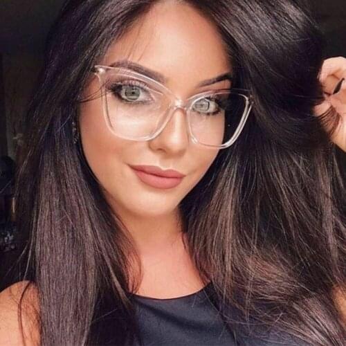 Fashion cat eye glasses frame new blue ray resistant frame metal glasses with flat legs TR90 glasses for women and men