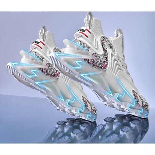 New Style Blade Sneakers for Men Breathable Mesh Mens Sports Shoes Non-Slip Man Casual Shoes Fashion Walking Tennis Big Size 10