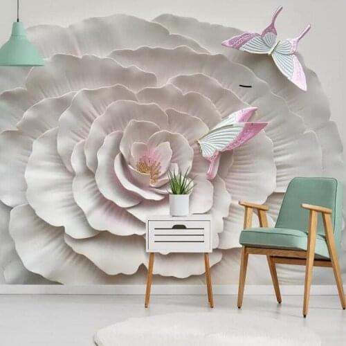 3d room wallpaper Murals rose Flower Wallpaper for Living Room Sofa Background 3d Photo Murals 3d stone Wall paper 3d stickers