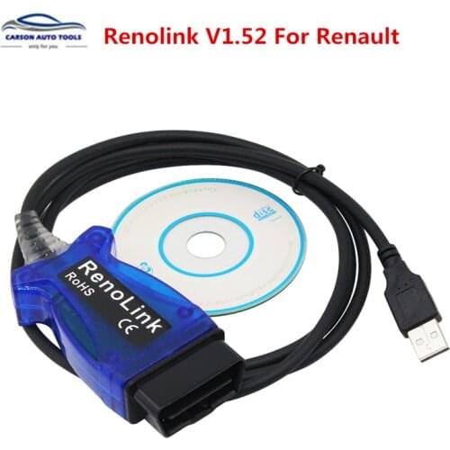 Newly Renolink V1.87 For Renault ECU Programmer Reno Link V1.87/V1.52 USB Diagnostic Cable ECU Program/Key Coding/Airbag Reset