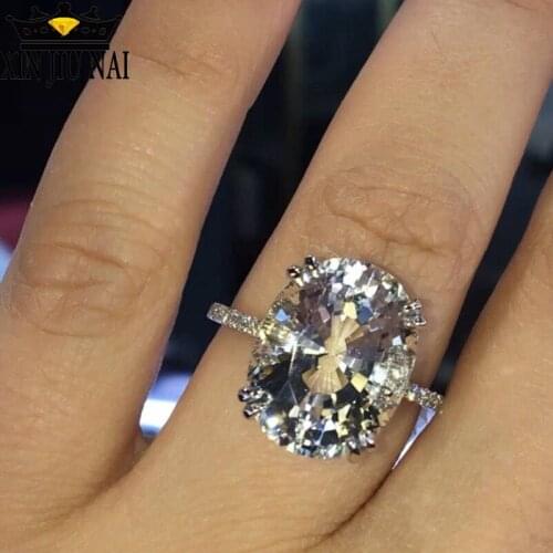 Cross-border supply jewelry new eight hearts and eight arrows super flash egg-shaped zircon ring female Europe and the