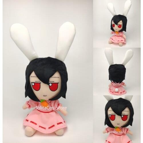 New Japan Anime TouHou Project Tewi Inaba Rabbit Cosplay Cute Doll Plush Stuffed Throw Pillow Sitting Toy Boy Girl Xmas Gifts