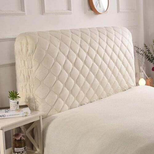 Solid Color All-inclusive Headboard Cover Thicken Bed Head Cover Soft Bed Head Back Dust Protector Home Hotel Bed Head Cover