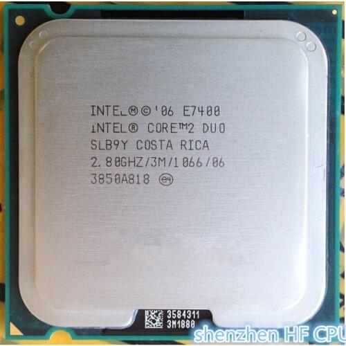 Original Intel Core 2 Duo E7400 Processor(2.8GHz/ 3M /1066MHz)Desktop LGA775 CPU (working 100% Free Shipping)
