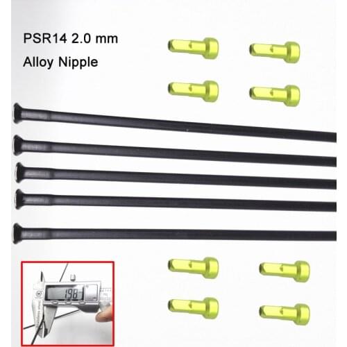 PSR14 Straight Pull Pillar Spokes Diameter 2.0 mm Black Color Mountain Bike Spokes T 302+ Stainless Steel Material Bike Spokes