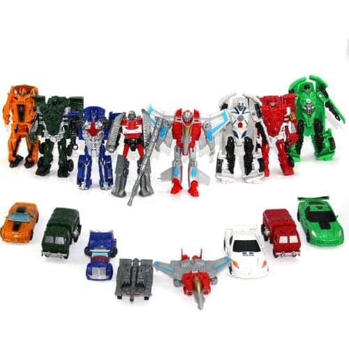 10cm Transformation Robot Car Action toys Deformation Robot Toy Action Figures Toys For Education Children Model Toys