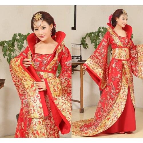 Luxury Chinese Moon Fairy Costume Clothing Han Dynasty Princess Ancient Royal Hanfu Female Imperial Concubine Empress Cosplay