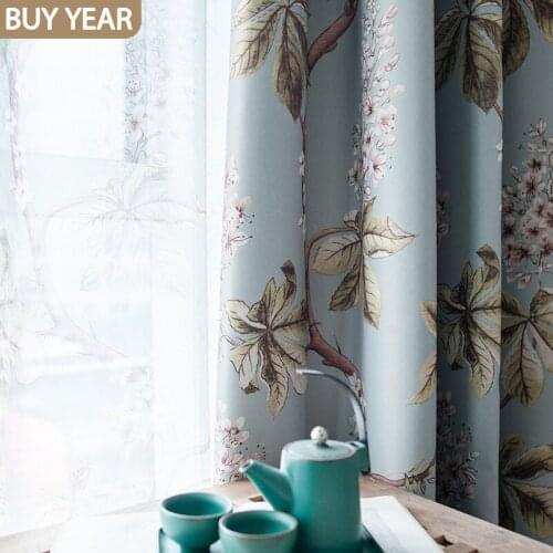Modern Curtains for Living Dining Room Bedroom American CountryStyle Curtain Stylish Modern Tulle Finished ProductCustomization