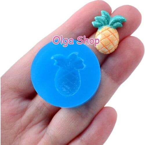 SYL136 16.5mm x 19.5mm Pineapple Silicone Mold Candy Jewelry Fondant Cake Decoration Resin Clay DIY Earrings Pendant Candle