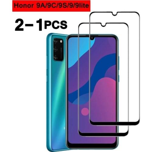 2PCS Full Glass on Honor 9A 9c 9s Back Screen Protector Protective on honor9a Tempered Glas for Huawei Honor 9 a lite Vidrio