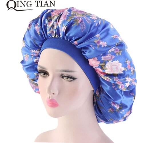 Women Female Casual Satin Bonnet for Sleeping Extra Large Layer Super Smooth Hat