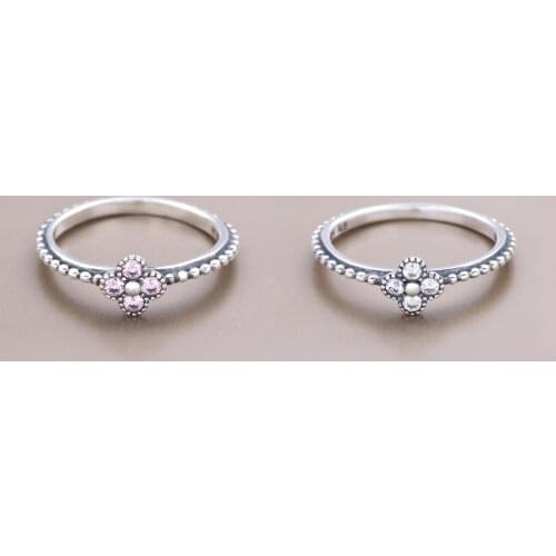 Ajax Sterling Silver Flower Rings For Women Fashion Jewelry Accessories