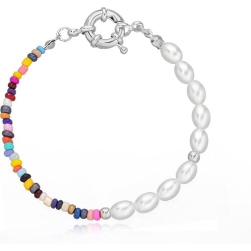 2021 New Fashion Baroque Pearl Chain Necklace Women Collar Wedding Punk Toggle Clasp Circle Lariat Bead Choker Necklaces Jewelry