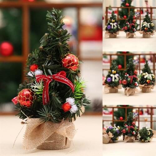 1pc Mini Christmas Tree Creative Artificial Pine Tree Tabletop Decor Photography Props Home Decor Accessories For Christmas