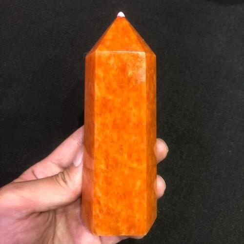 1pc Natural Crystals Quartz Sunstone Tower Point Energy Reiki Stones Room Home Office Aquarium Decoration Accessories Gemstone