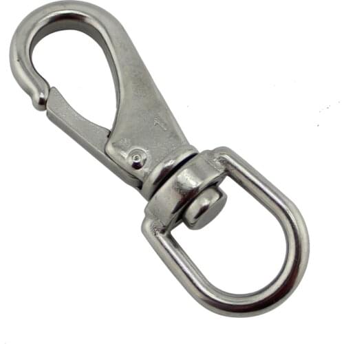 10pieces per lot,M5 (1#) china supplier wholesale stainless steel snap hook dog chains hook marine hardware, rigging hardware