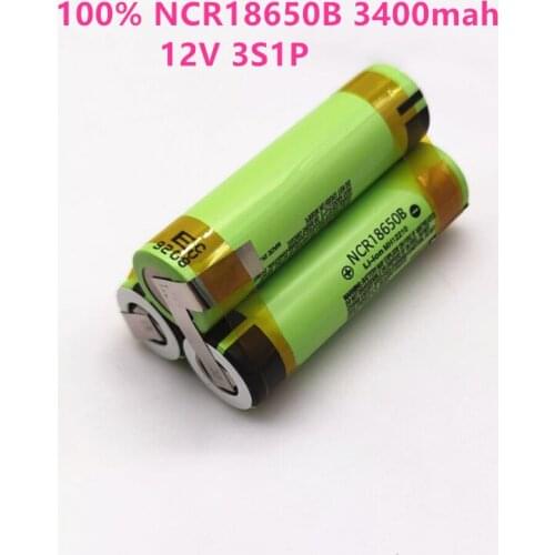 100% Original NCR18650B 12V 16.8V 21V 25V Battery Pack NCR18650B 3400mah 20A Discharge Current for shura screwdriver battery