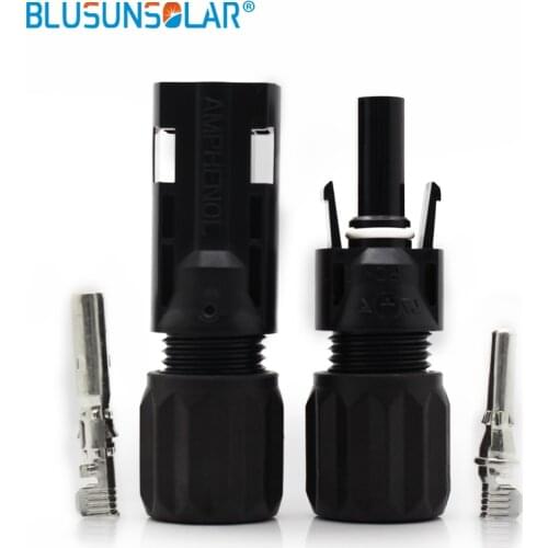 100 Pair Original Amphenol Solar Connector Cable Coupler Connector Male and Female Used in Solar Panel System