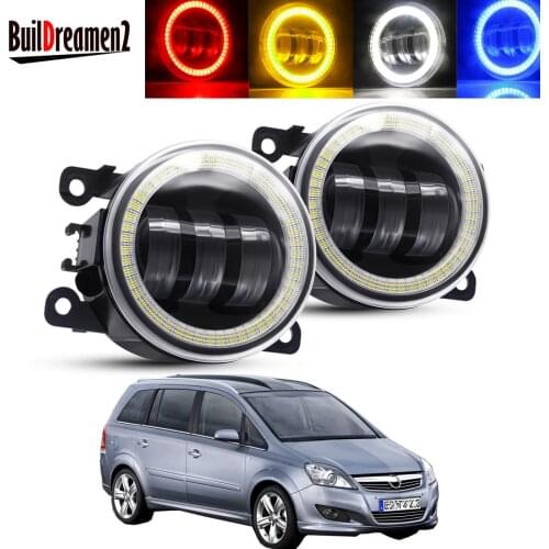 2 X Angel Eye Fog Light Assembly Car LED Lens Fog Daytime Running Lamp DRL 30W 6000LM 12V For Opel Zafira B MPV A05 2005-2011