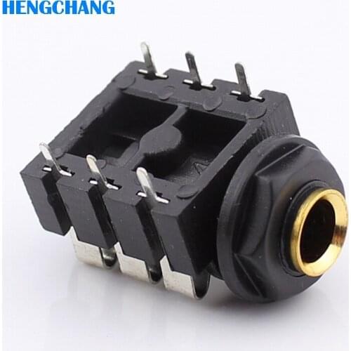 3Pins 6.5mm RCA socket Connector audio socket 6.5mm Headphone PCB socket 10pcs/lot