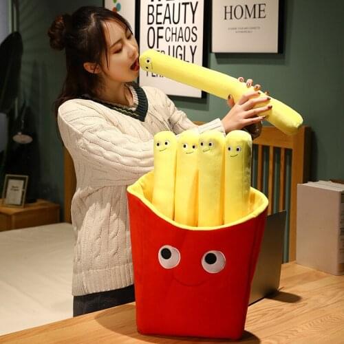 30-50cm Cartoon Soft Cute Detachable French Fries Plush Toys Stuffed Lovely Pillows Dolls For Girls Kids Birthday Gifts