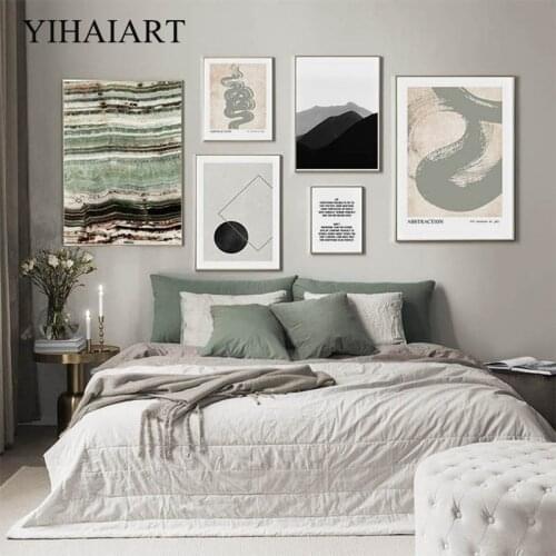 Nature Marble Abstract Canvas Poster Watercolor Wall Print Geometric Art Painting Simplicity Quotes Picture Modern Home Decor