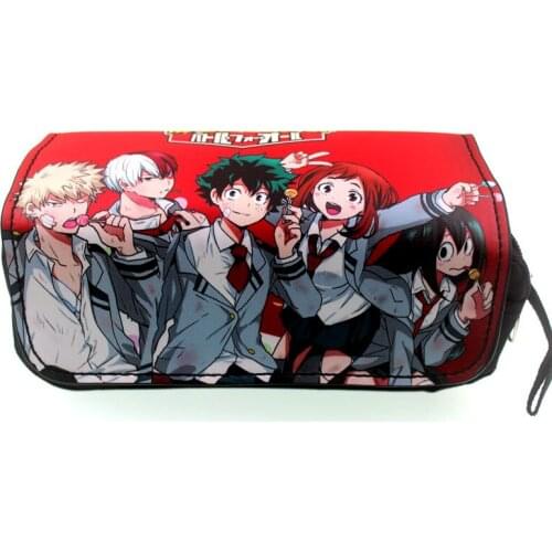 My Boku No Hero Academia Cosplay Cartoon School Pen Pencil Case Box Anime Cosmetic Makeup Storage Bag Gift