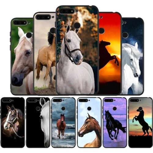 Horse Animal black Silicone Phone Case For honor 30 20 Pro 8 8X 9 10 20 Lite Mate 10 20 30 Lite Pro cover