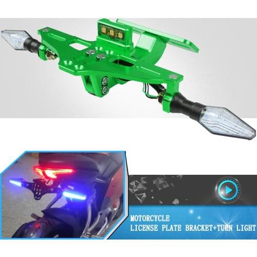 Motorcycle Rear License Plate Mount Holder & Turn Signal Light For Honda CB500X For Kawasaki Z750 Z800 For YAMAHA MT07 MT09 MT10