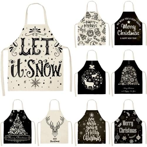 Christmas black deer pattern Kitchen apron kitchen apron women master apron apron for kitchen Women kitchen apron Child apron