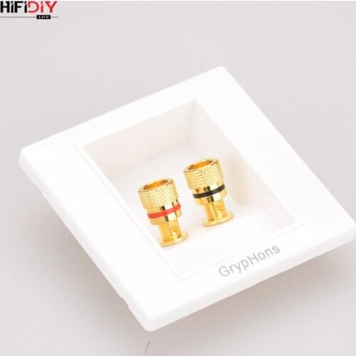 HIFIDIY LIVE wall Engineering speaker junction Box Speakers Terminal Box Shell 2 copper Binding PostWire Cable Connector 68*51