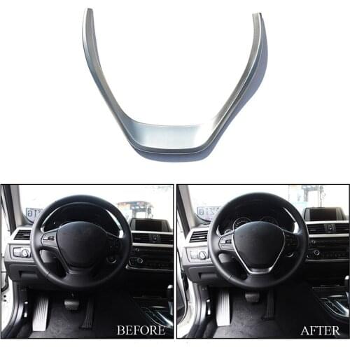 JEAZEA ABS Chromed Steering Wheel Cover Trim For BMW 3 Series F30 316i 318d 320d For BMW 1 Series F20 114i 116i 118i 2013