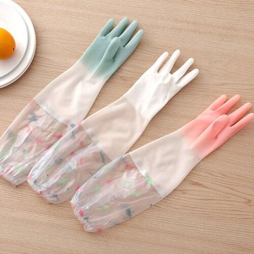 Kitchen Waterproof Household Gloves Fabulous Dish Washing Product Latex Cleaning Female Vegetable Washing Bowl Rubber Plastic
