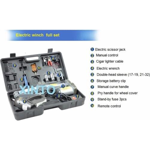 Max load weight 2000KG Wireless remote control Auto 12V electric hydraulic jack car lift USV tire repair tools toolkit scissor