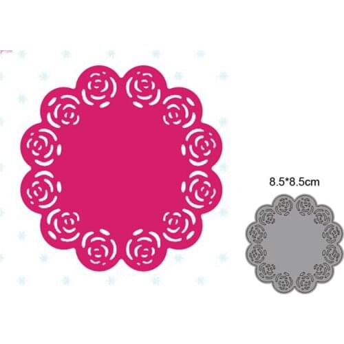 Craft metal cutting dies cut die mold rose circle frame decoration Scrapbook paper craft knife mould blade punch stencils dies