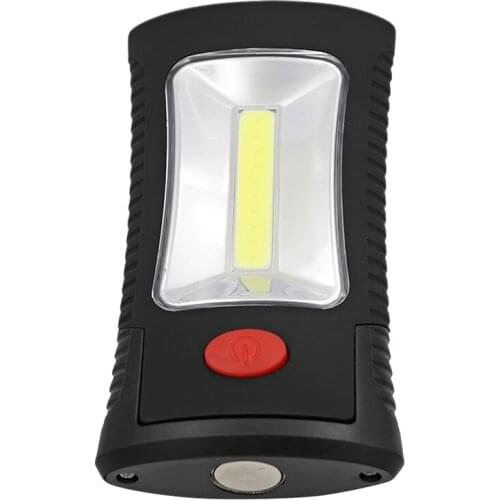 Multifunctional Portable COB LED netic Folding Hook Working Inspection Light Flashlight Torch Lanterna Lamp,Black