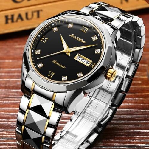 JSDUN 2021 Mens Watch Automatic Mechanical Watch Top Movement Date Week Top Luxury Brand Watch Clock Relogio Masculino 8813